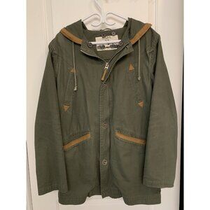 SITKA Coat Women’s L Utility Field Jacket Green Canvas Anorak Heritage Workwear